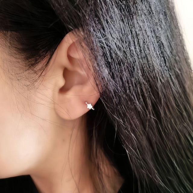 Dainty Star Hoop Earrings