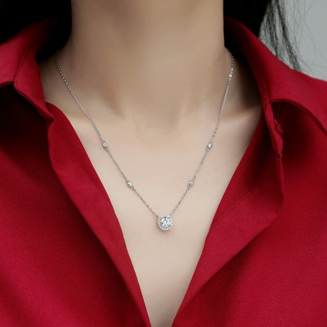 Halo Diamond Necklace