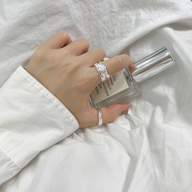 Wide Wave Silver Ring