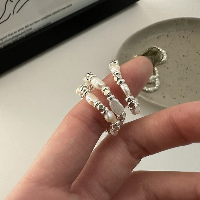Baroque Pearl Silver Ring