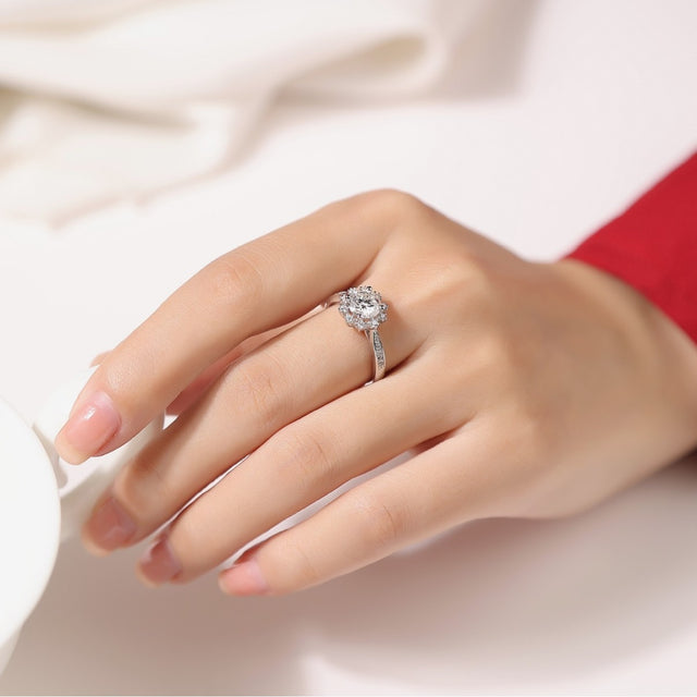 Snowflake Diamond Ring