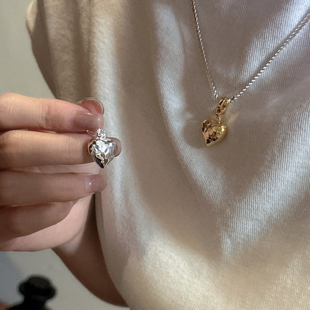 Heart Pendant Silver Necklace
