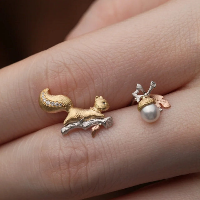 Squirrel’s Acorn Treasure Earrings