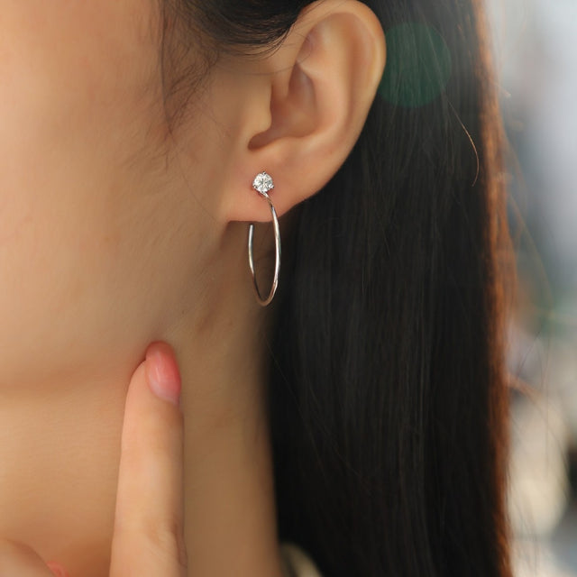 Hoop Dazzling Diamond Earrings