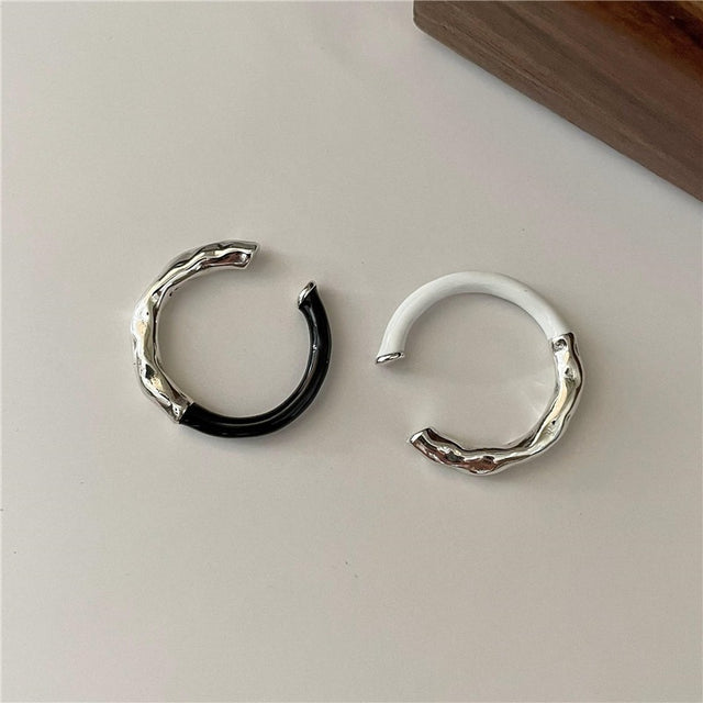 Dripping Glaze Silver Ring