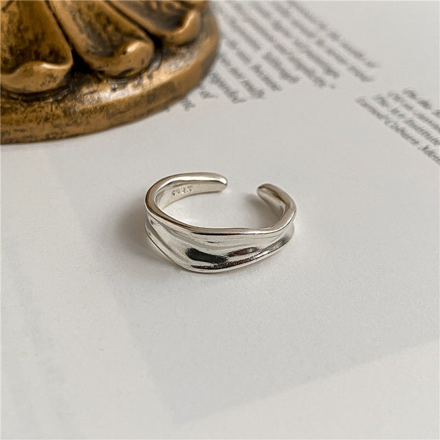 Wrinkle Silver Ring