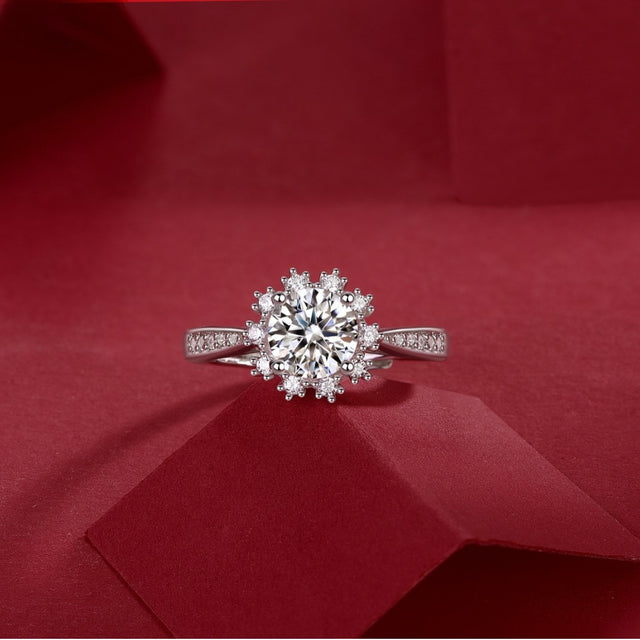 Snowflake Diamond Ring