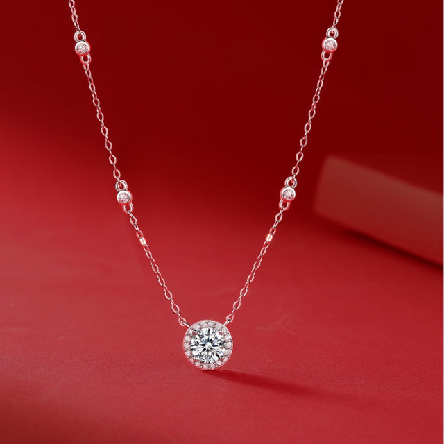 Halo Diamond Necklace