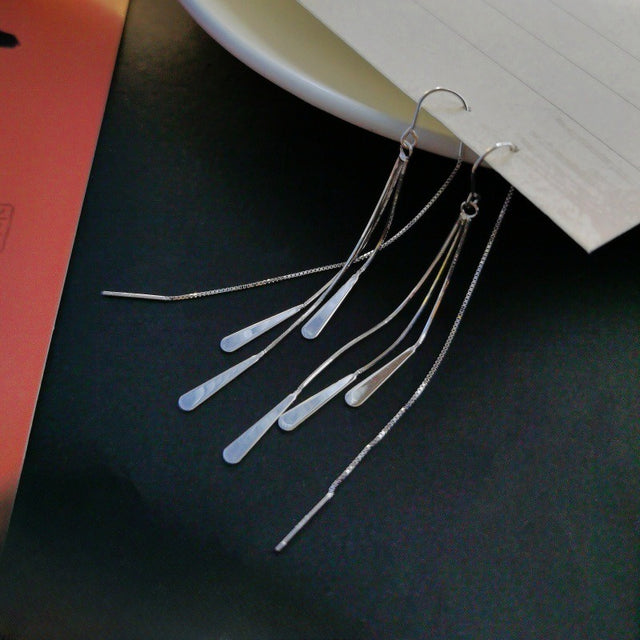 Long Linear Drop Earrings