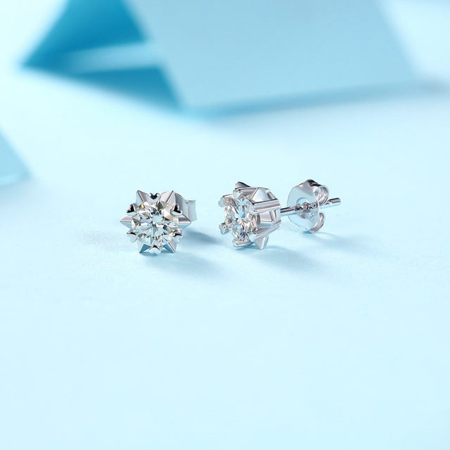 Snowflake Diamond Earrings
