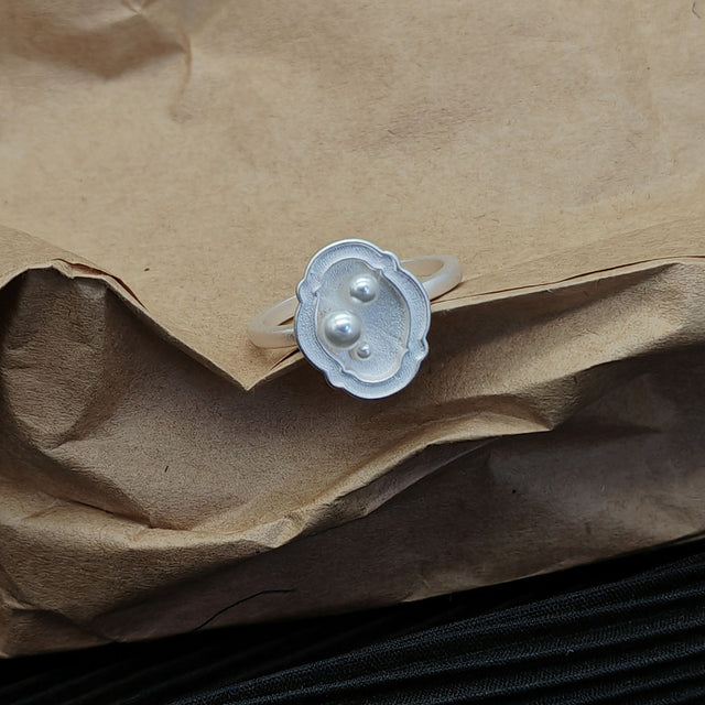 Pearl Saucer Ring