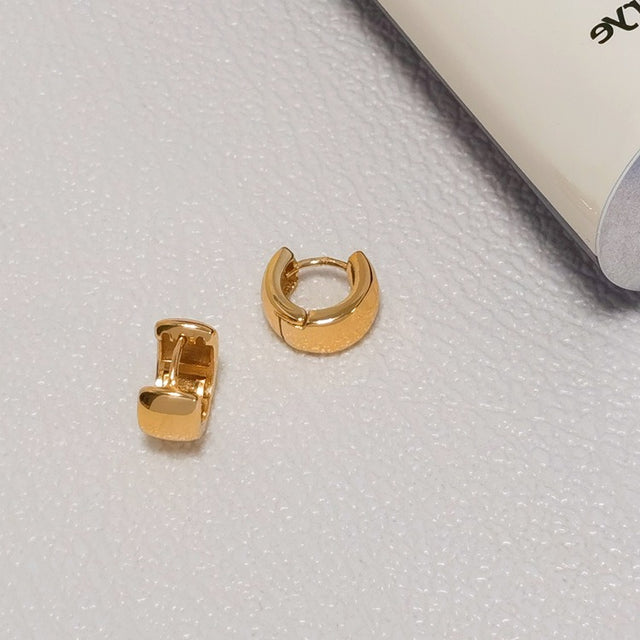 Wide Huggie Earrings