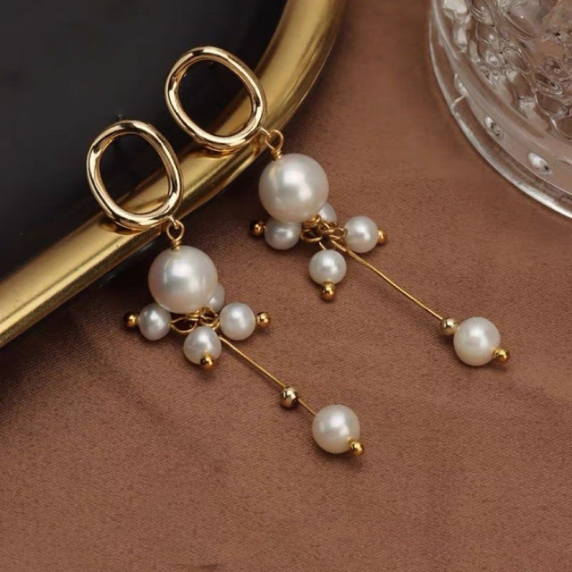 Pearl Tassel Earrings