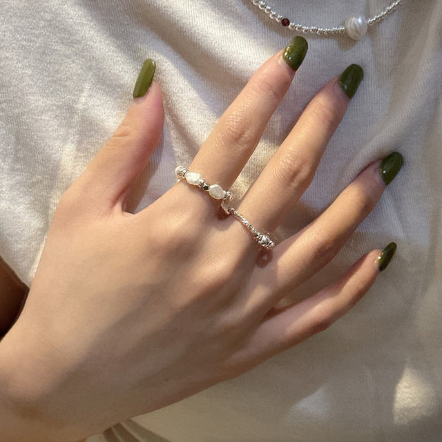 Baroque Pearl Silver Ring