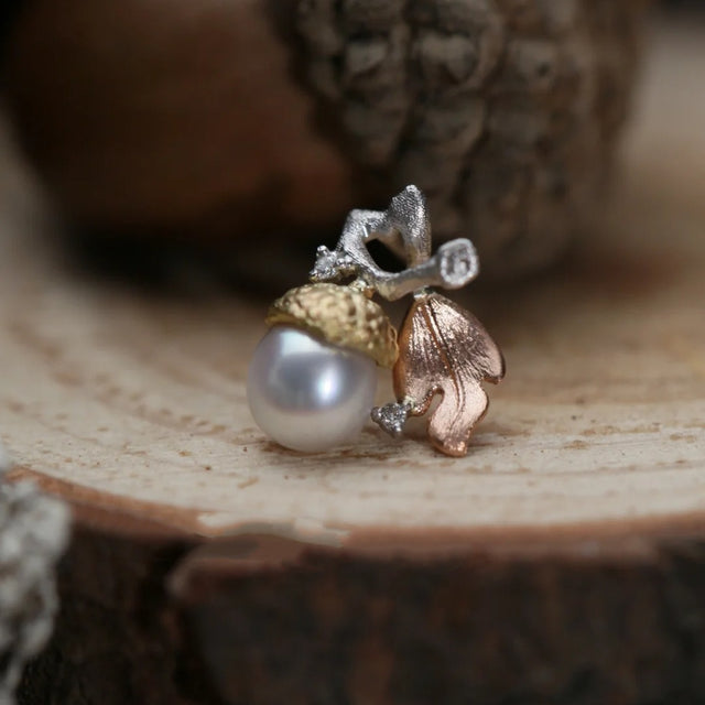 Squirrel’s Acorn Treasure Earrings