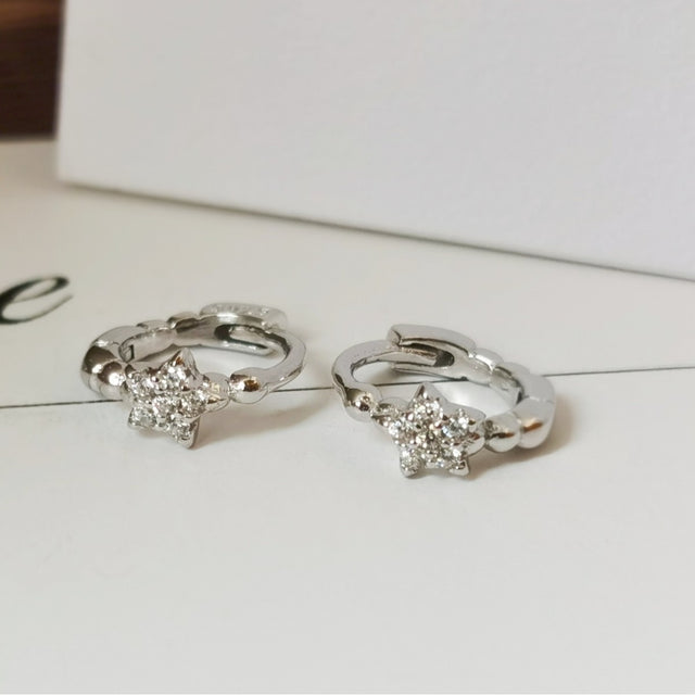 Dainty Star Hoop Earrings