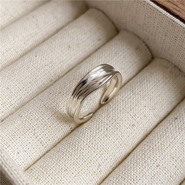 Wrinkle Silver Ring