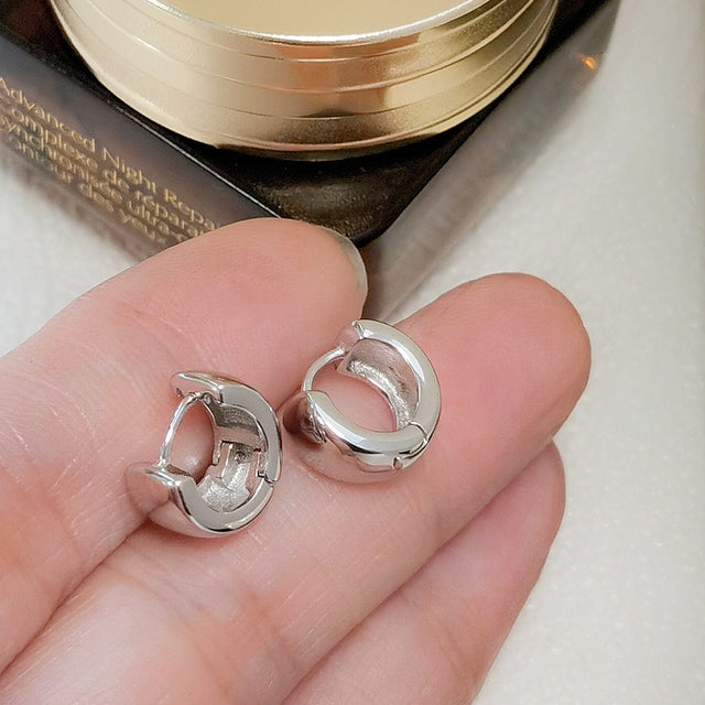 Wide Huggie Earrings