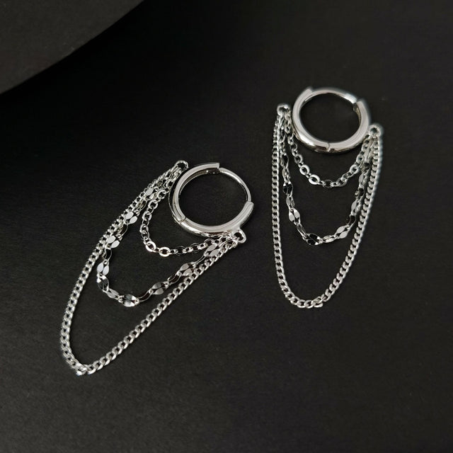 Stacked Chain Earrings