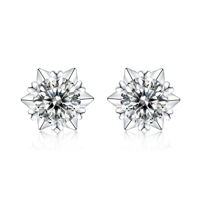 Snowflake Diamond Earrings