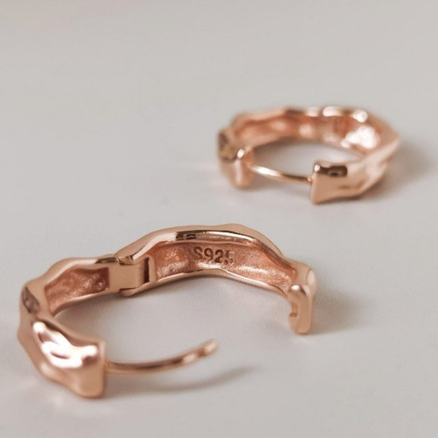 Lunar Crater Hoop Earrings