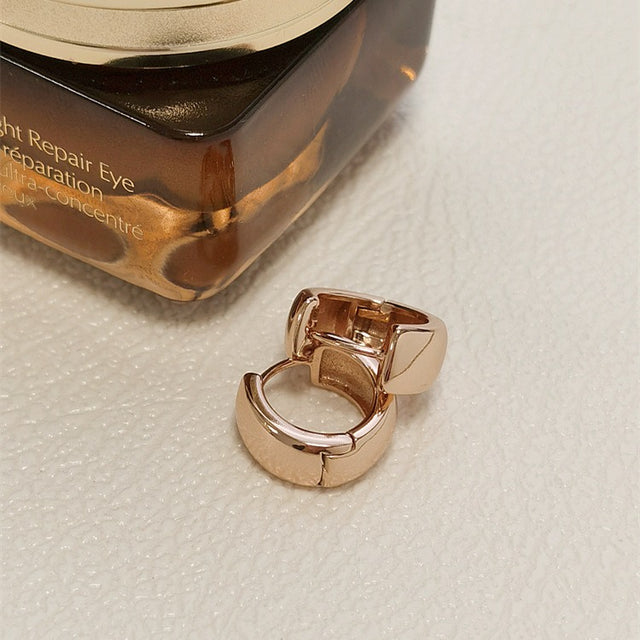 Wide Huggie Earrings