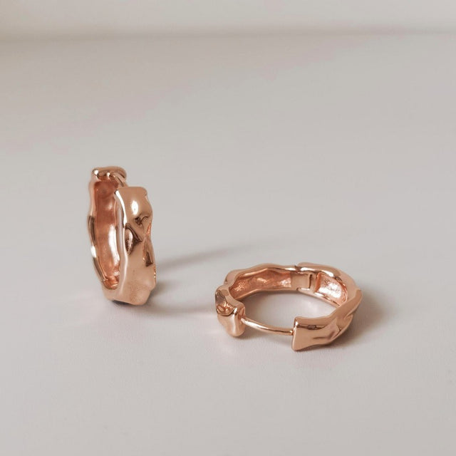 Lunar Crater Hoop Earrings