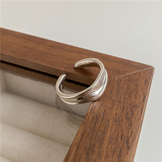 Wrinkle Silver Ring