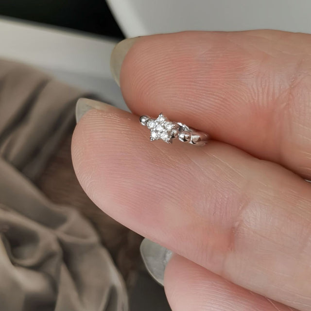 Dainty Star Hoop Earrings