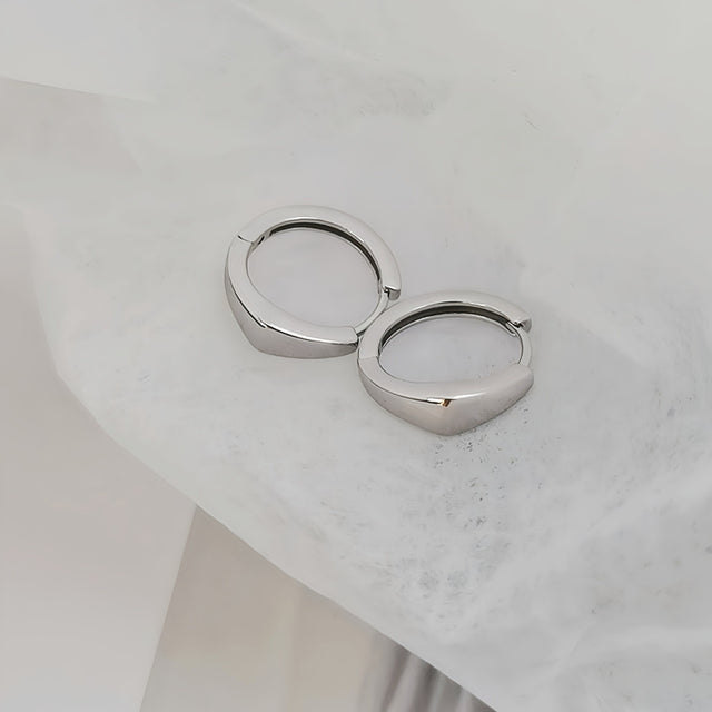 Sleek Angular Hoop Earrings