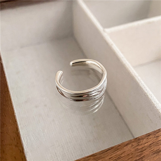 Wrinkle Silver Ring