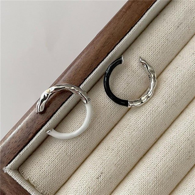 Dripping Glaze Silver Ring