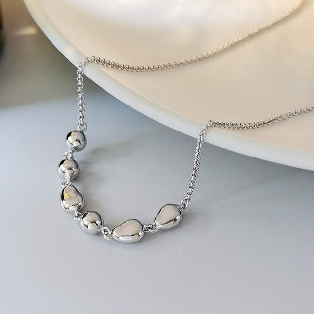 Gentle Beads Silver Necklace