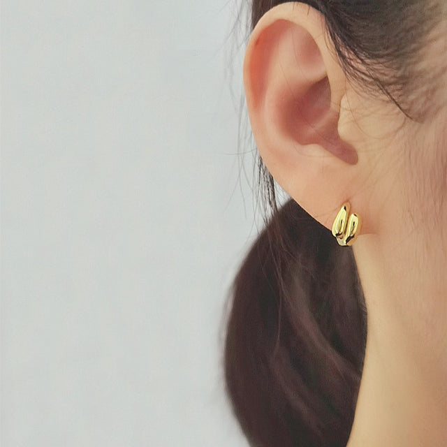 Water-drop Silver Earrings