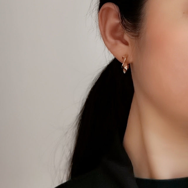 Twisted Ribbon Hoop Earrings