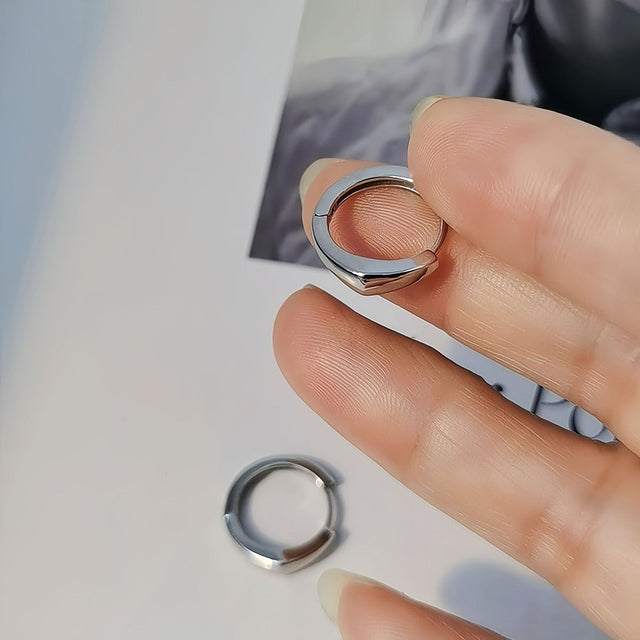 Sleek Angular Hoop Earrings