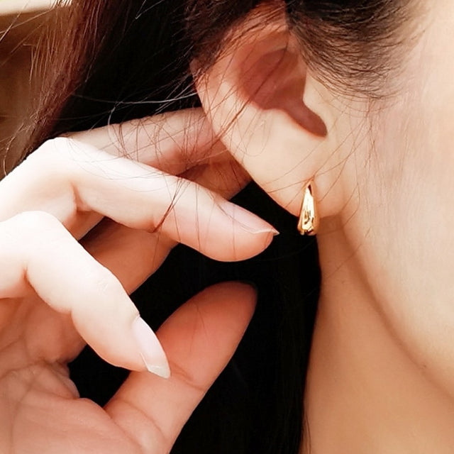 Curved Bean Earrings