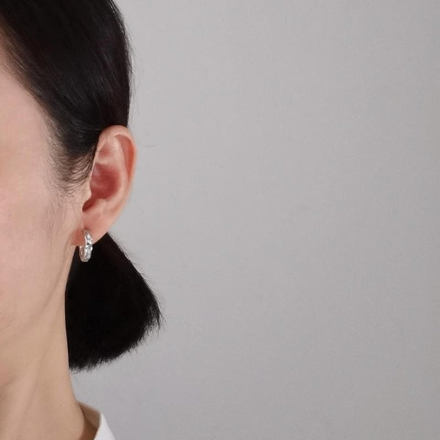 Lunar Crater Hoop Earrings
