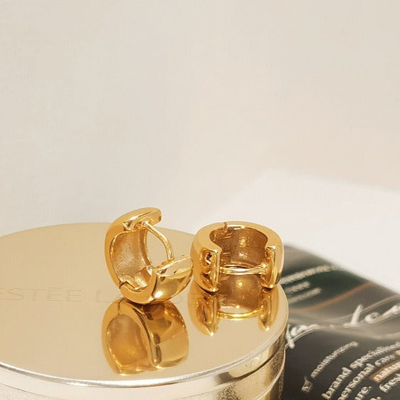 Wide Huggie Earrings