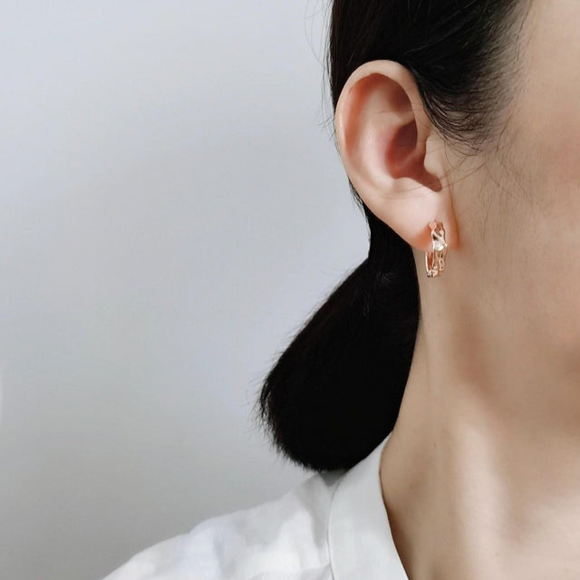 Lunar Crater Hoop Earrings