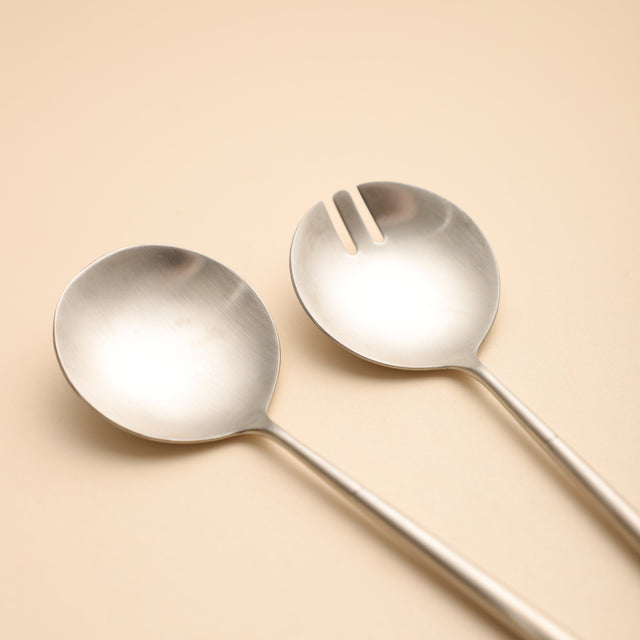 Silver Scandi Salad Set
