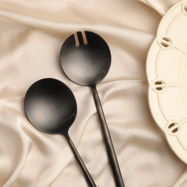 Black Scandi Salad Set