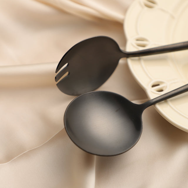 Black Scandi Salad Set