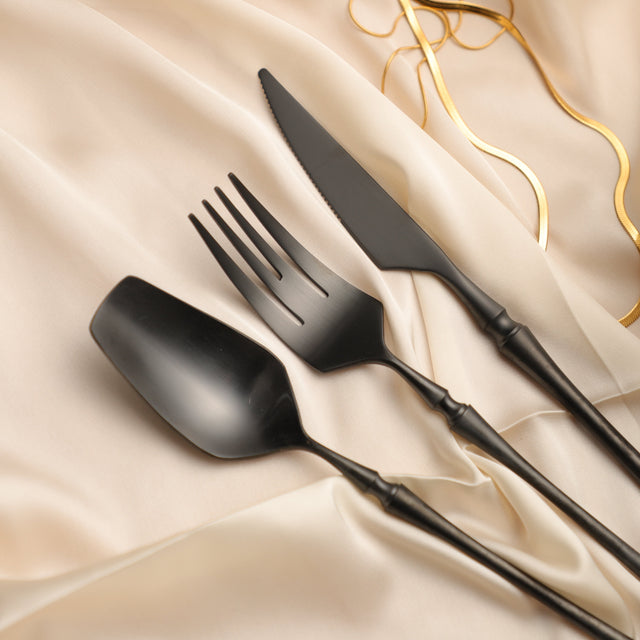 Black Colosseum Cutlery Set