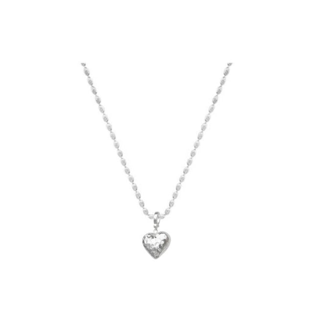 Heart Pendant Silver Necklace