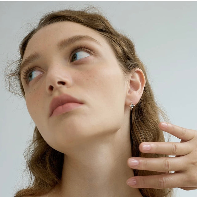 Twinkle Star Hoop Earrings