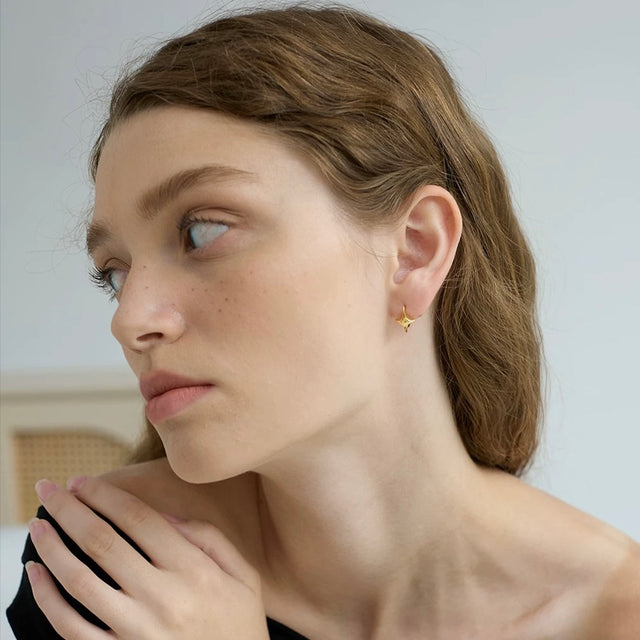 Twinkle Star Hoop Earrings