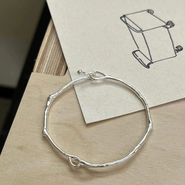 Twig Silver Bracelet