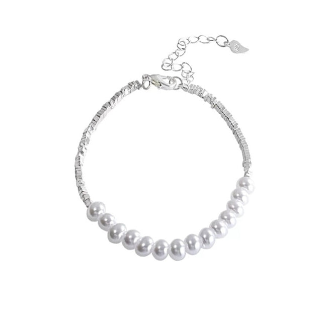 Half Silver& Pearls Bracelet