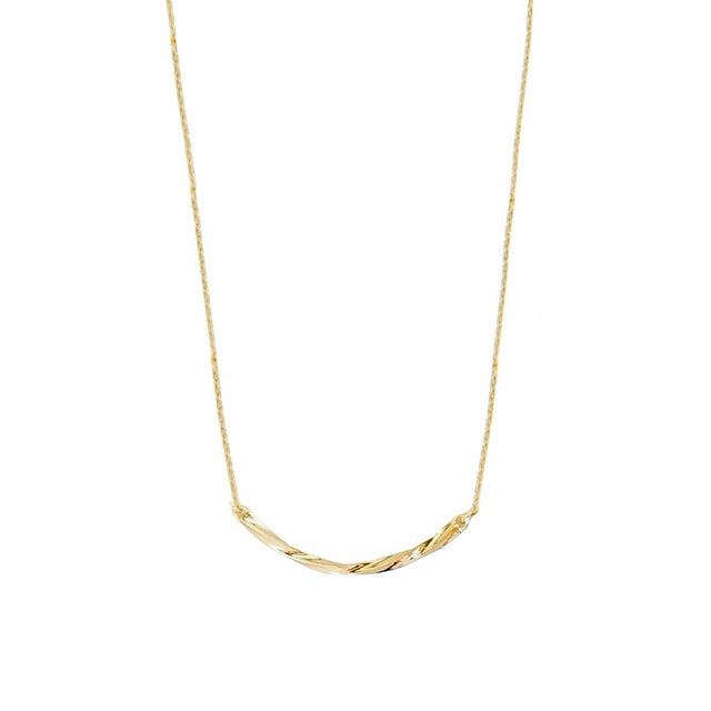 Smile Line Silver Necklace